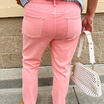 [Dear John] Jeanne Mid - Rise Bootcut Jeans in Tuscany Pink - The Pink Pineapple 850