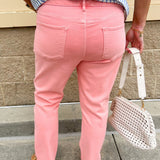 [Dear John] Jeanne Mid - Rise Bootcut Jeans in Tuscany Pink - The Pink Pineapple 850