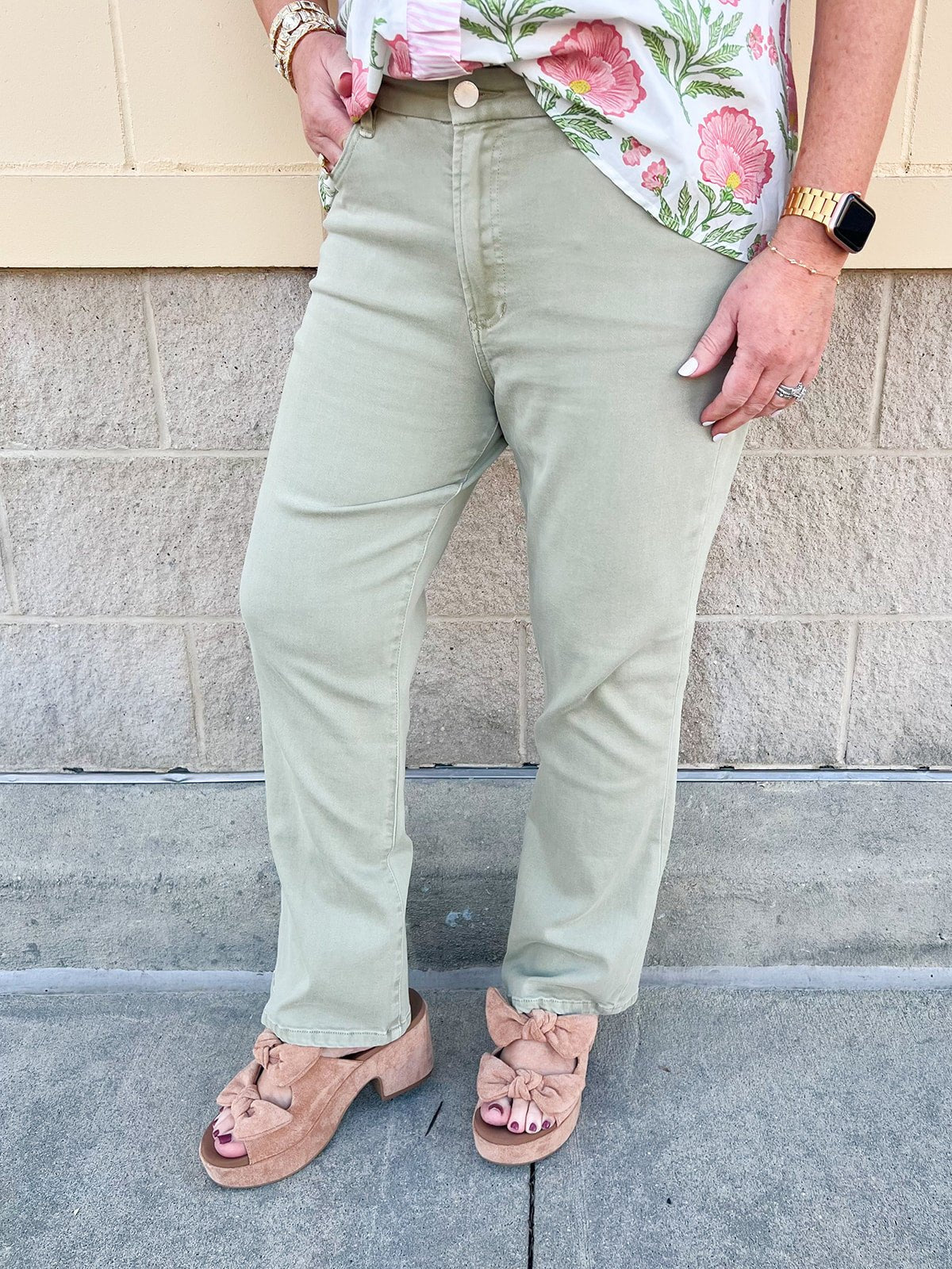 [Dear John] Jeanne Mid - Rise Flare Jeans in Abbey Stone - The Pink Pineapple 850