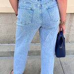 [Dear John] Lily High Rise Straight Leg Jean in Monorail - The Pink Pineapple 850