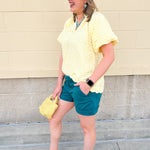 [Dear John] Mid Rise Hampton Shorts in Mediterranea - The Pink Pineapple 850