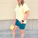 [Dear John] Mid Rise Hampton Shorts in Mediterranea - The Pink Pineapple 850