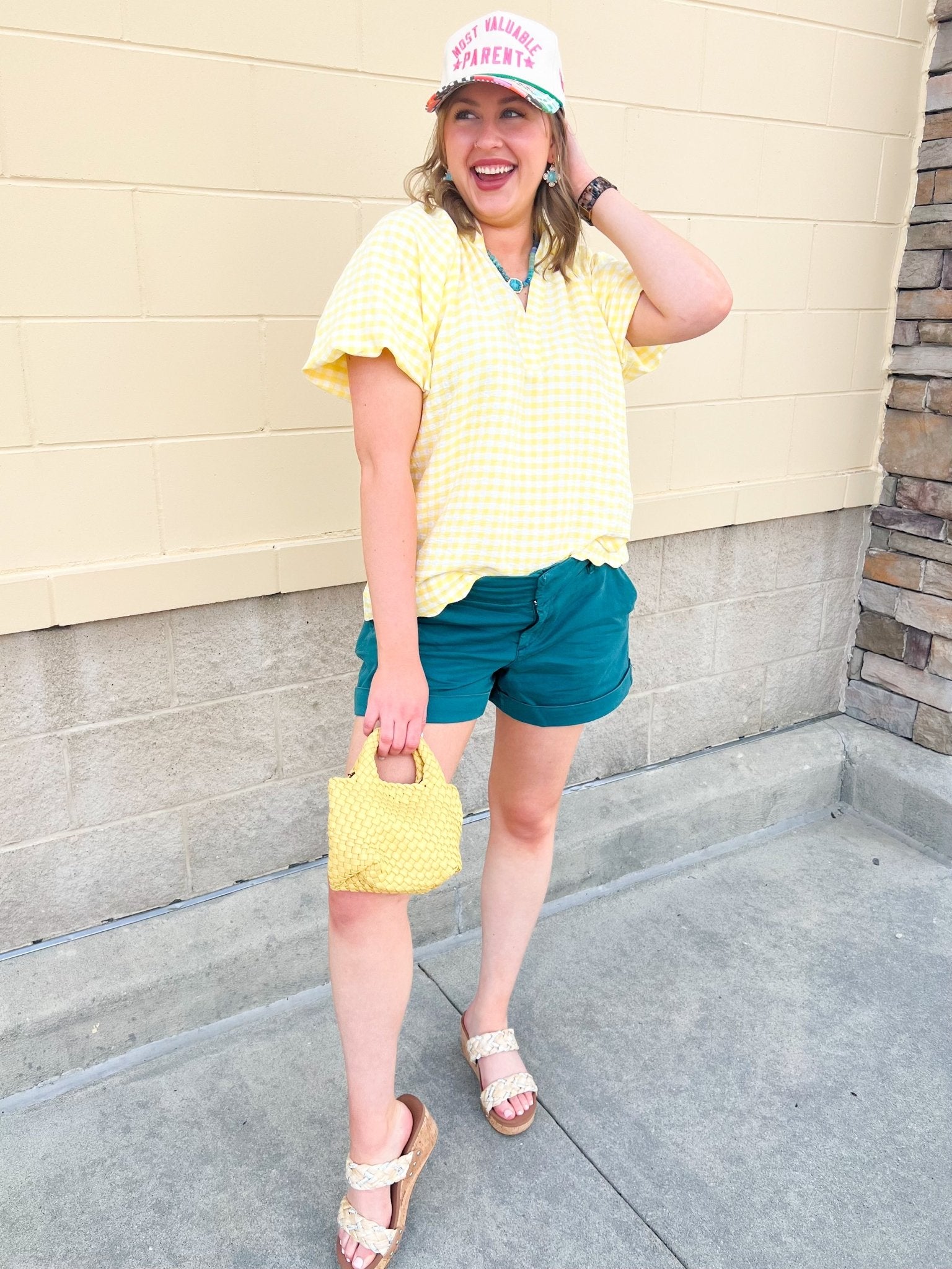 [Dear John] Mid Rise Hampton Shorts in Mediterranea - The Pink Pineapple 850