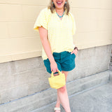 [Dear John] Mid Rise Hampton Shorts in Mediterranea - The Pink Pineapple 850