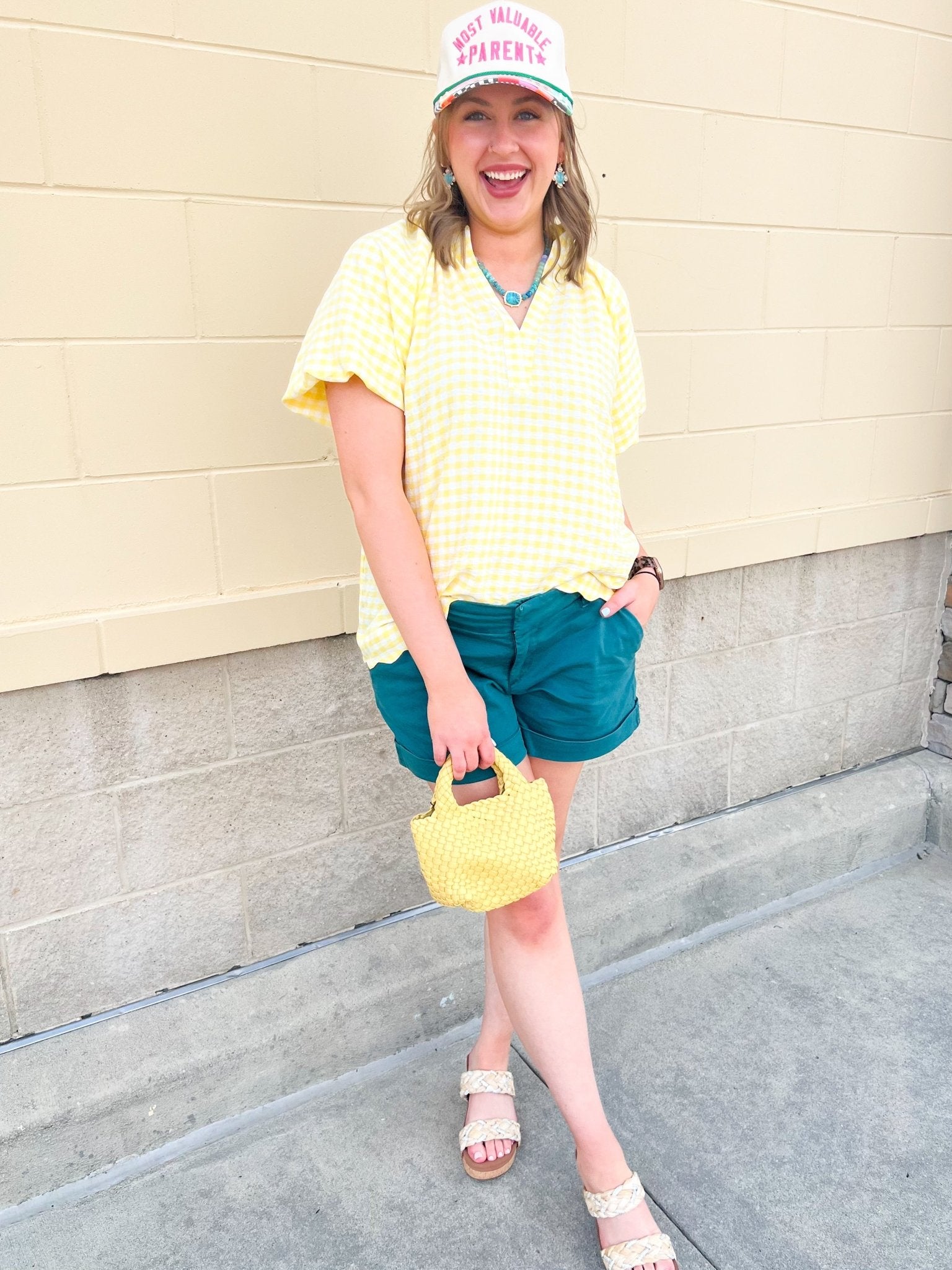 [Dear John] Mid Rise Hampton Shorts in Mediterranea - The Pink Pineapple 850