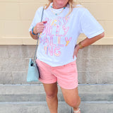 [Dear John] Mid Rise Hampton Shorts in Peaches n Cream - The Pink Pineapple 850