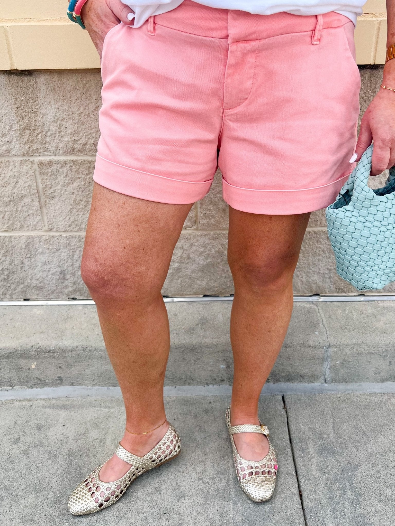 [Dear John] Mid Rise Hampton Shorts in Peaches n Cream - The Pink Pineapple 850