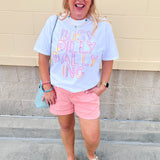 [Dear John] Mid Rise Hampton Shorts in Peaches n Cream - The Pink Pineapple 850