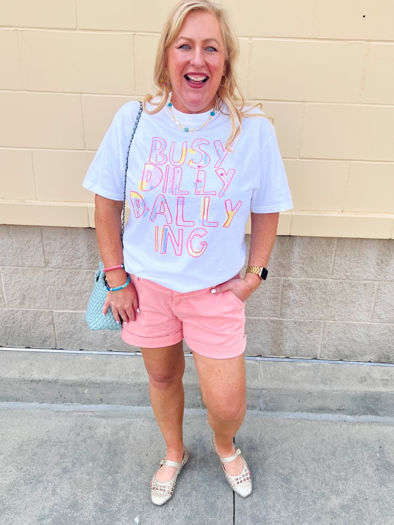[Dear John] Mid Rise Hampton Shorts in Peaches n Cream - The Pink Pineapple 850