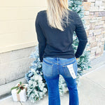 Dear John Nina Long Sleeve Top in Black - The Pink Pineapple 850