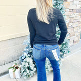 Dear John Nina Long Sleeve Top in Black - The Pink Pineapple 850