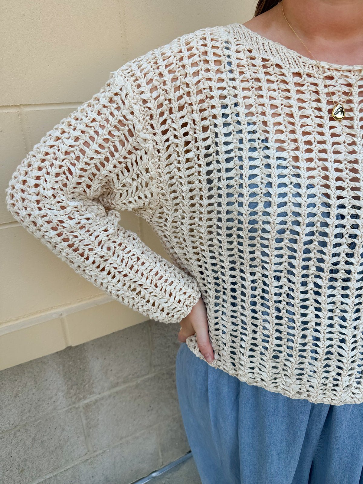 [Dear John] Open Knit Sweater - The Pink Pineapple 850