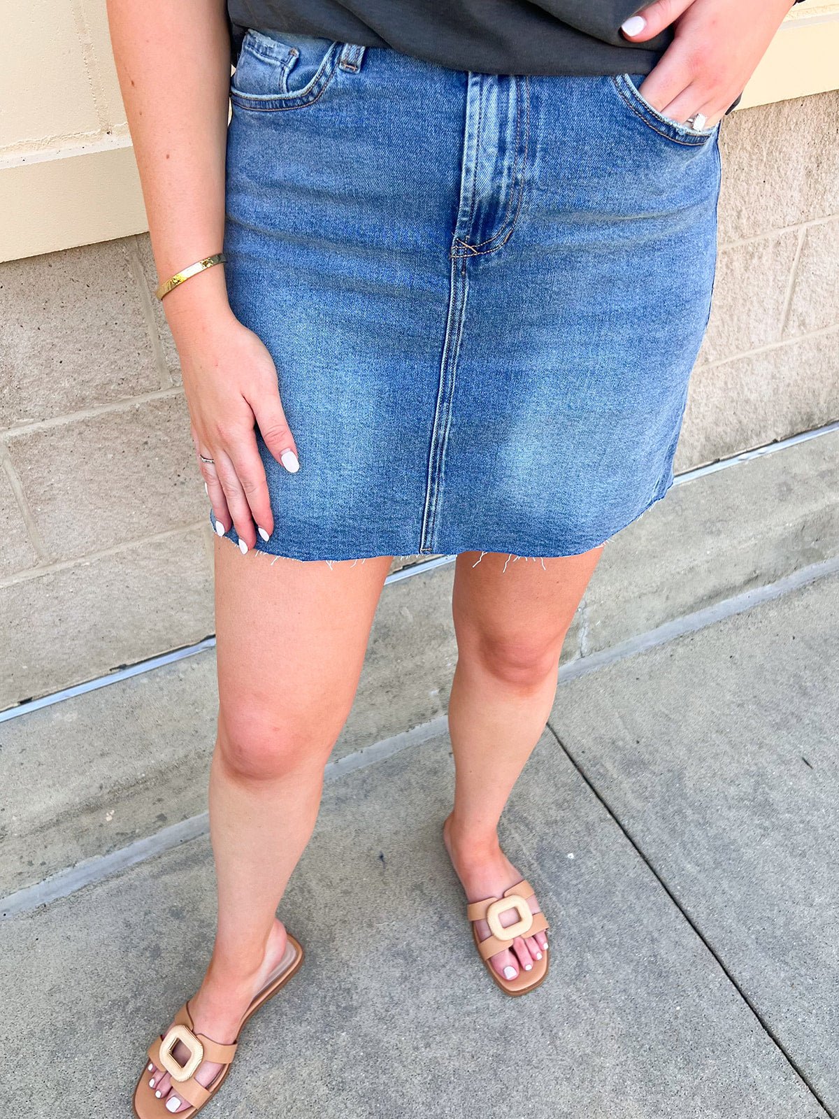 [Dear John] Quinn Denim Skirt - The Pink Pineapple 850