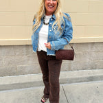 [Dear John] Roselyn Monocloud Frayed Hem Denim Jacket - The Pink Pineapple 850