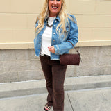 [Dear John] Roselyn Monocloud Frayed Hem Denim Jacket - The Pink Pineapple 850