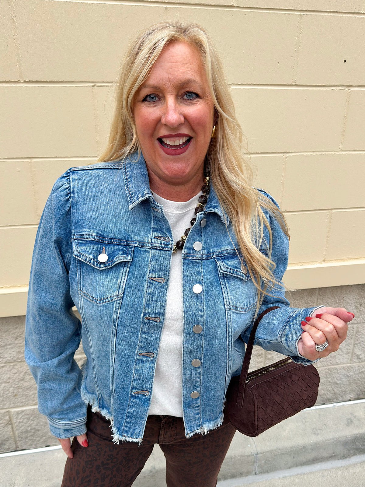 [Dear John] Roselyn Monocloud Frayed Hem Denim Jacket - The Pink Pineapple 850