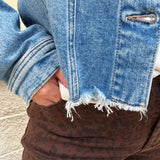 [Dear John] Roselyn Monocloud Frayed Hem Denim Jacket - The Pink Pineapple 850