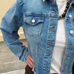 [Dear John] Roselyn Monocloud Frayed Hem Denim Jacket - The Pink Pineapple 850