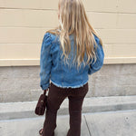 [Dear John] Roselyn Monocloud Frayed Hem Denim Jacket - The Pink Pineapple 850