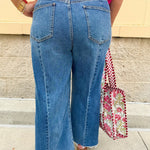 [Dear John] Santa Fe Audrey Wide Leg Cropped Jeans - The Pink Pineapple 850