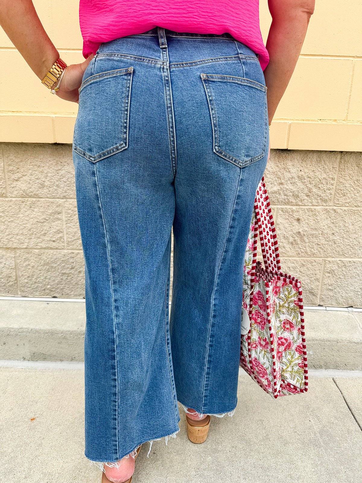 [Dear John] Santa Fe Audrey Wide Leg Cropped Jeans - The Pink Pineapple 850