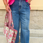 [Dear John] Santa Fe Audrey Wide Leg Cropped Jeans - The Pink Pineapple 850