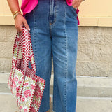 [Dear John] Santa Fe Audrey Wide Leg Cropped Jeans - The Pink Pineapple 850