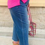 [Dear John] Santa Fe Audrey Wide Leg Cropped Jeans - The Pink Pineapple 850
