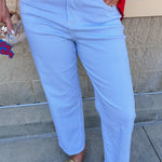 [Dear John] Taylor Mid Rise Straight Jeans in Skyway Stripe - The Pink Pineapple 850