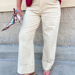 [Dear John] Taylor Novelty Straight Leg Jeans in Sand Stripe - The Pink Pineapple 850