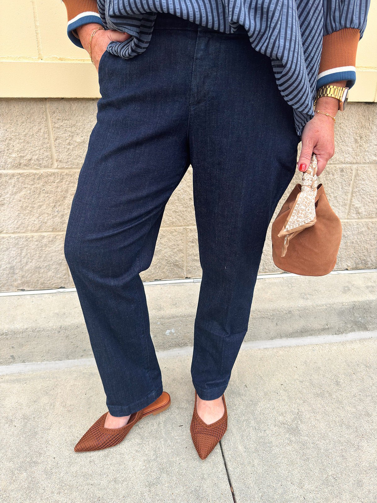 [Dear John] The Hampton Trouser Cut Pant in Zodiac - The Pink Pineapple 850