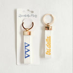 Delta Delta Delta Embroidered Keychain - The Pink Pineapple 850