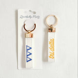 Delta Delta Delta Embroidered Keychain - The Pink Pineapple 850