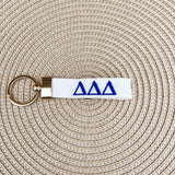 Delta Delta Delta Embroidered Keychain - The Pink Pineapple 850