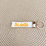 Delta Delta Delta Embroidered Keychain - The Pink Pineapple 850