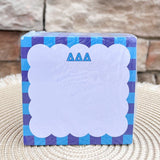 Delta Delta Delta Sorority Scalloped Notepad Cube - The Pink Pineapple 850