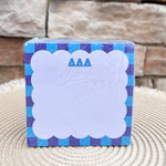 Delta Delta Delta Sorority Scalloped Notepad Cube - The Pink Pineapple 850