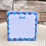 Delta Delta Delta Sorority Scalloped Notepad Cube - The Pink Pineapple 850