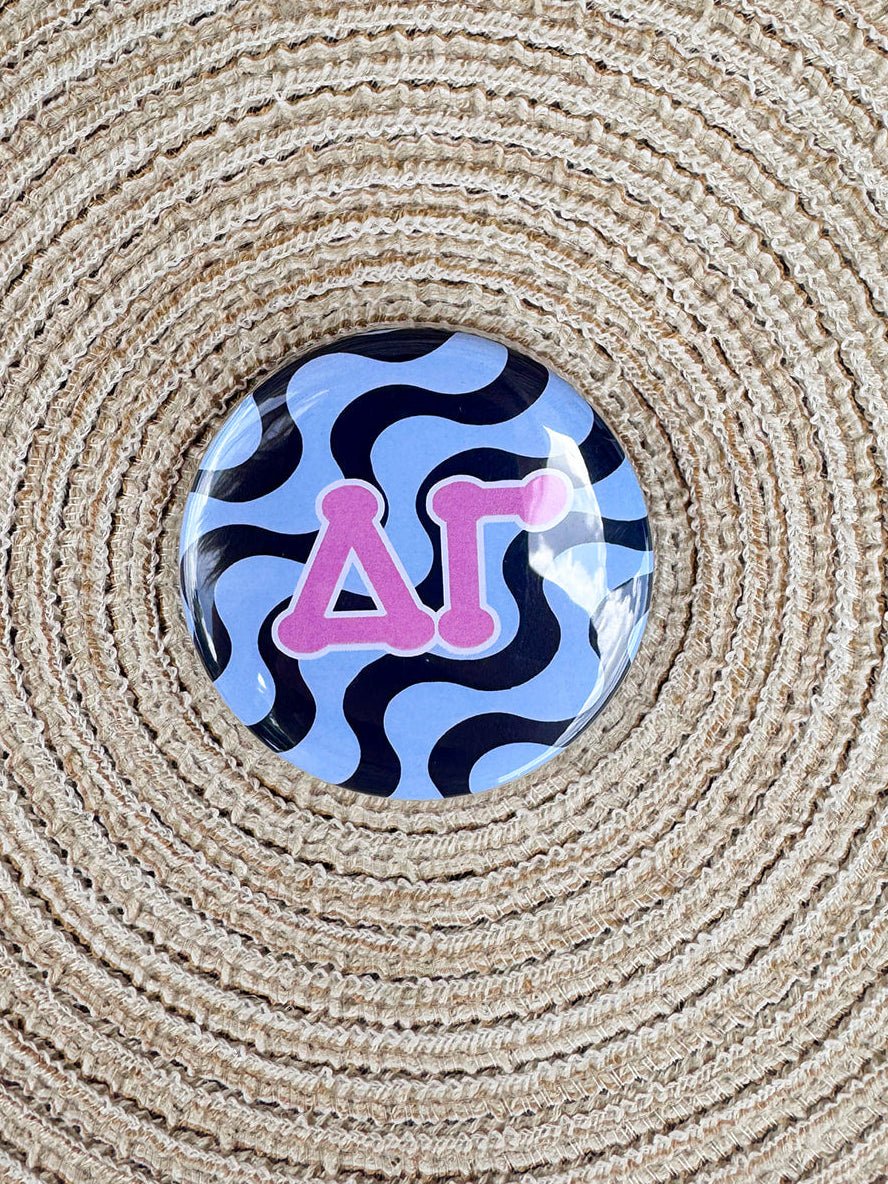 Delta Gamma Blue Wave Button Pin - The Pink Pineapple 850