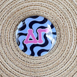 Delta Gamma Blue Wave Button Pin - The Pink Pineapple 850
