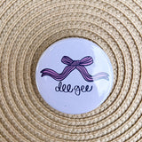 Delta Gamma Bow Dee Gee Button Pin - The Pink Pineapple 850
