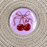 Delta Gamma Cherry Button Pin - The Pink Pineapple 850