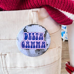 Delta Gamma Disco Button Pin - The Pink Pineapple 850