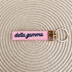 Delta Gamma Embroidered Keychain - The Pink Pineapple 850