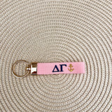 Delta Gamma Embroidered Keychain - The Pink Pineapple 850