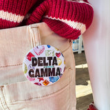 Delta Gamma Gemstone Button Pin - The Pink Pineapple 850