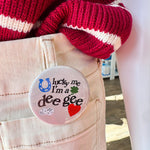 Delta Gamma Lucky Me Button Pin - The Pink Pineapple 850