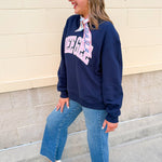 Delta Gamma Mock Neck Sweatshirt - The Pink Pineapple 850