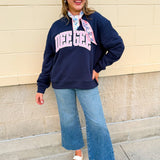 Delta Gamma Mock Neck Sweatshirt - The Pink Pineapple 850