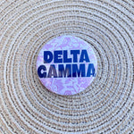 Delta Gamma Pink Floral Button Pin - The Pink Pineapple 850